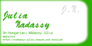 julia nadassy business card